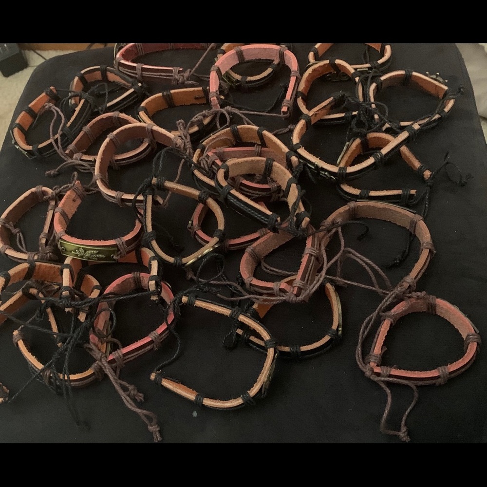 Leather bracelet bundle